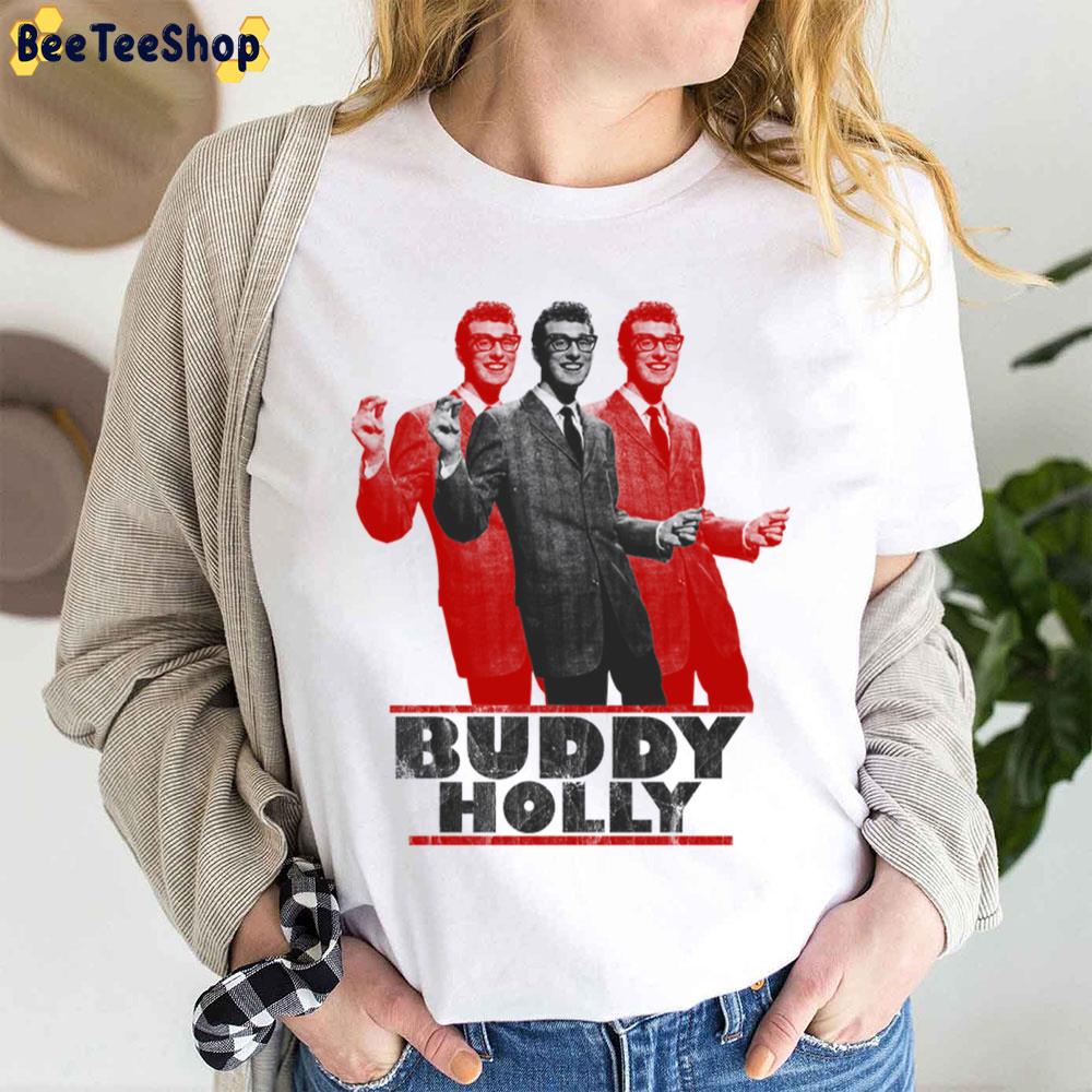 Red Black Art Finger Clicking Good Buddy Holly Trending Unisex T-Shirt Red Black Art Finger Clicking Good Buddy Holly Trending Unisex T-Shirt
