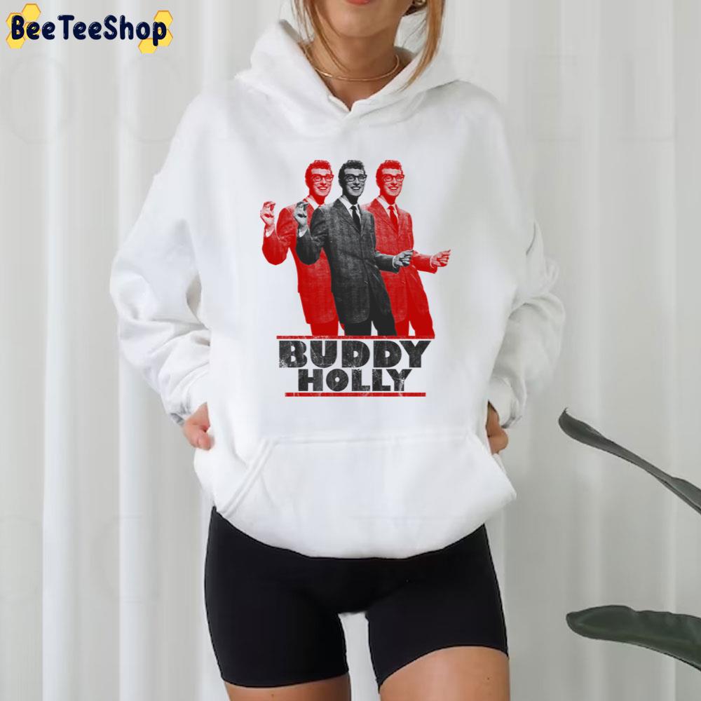 Red Black Art Finger Clicking Good Buddy Holly Trending Unisex T-Shirt Red Black Art Finger Clicking Good Buddy Holly Trending Unisex T-Shirt