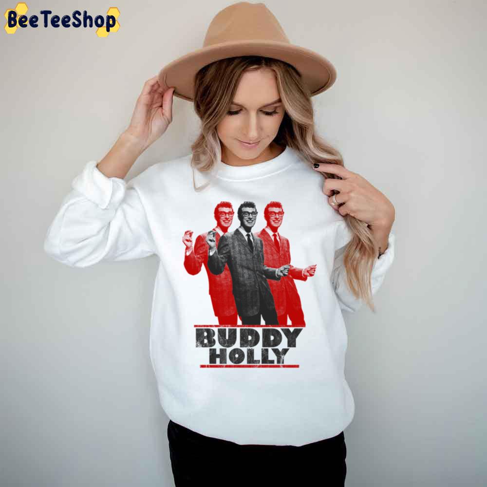 Red Black Art Finger Clicking Good Buddy Holly Trending Unisex T-Shirt Red Black Art Finger Clicking Good Buddy Holly Trending Unisex T-Shirt
