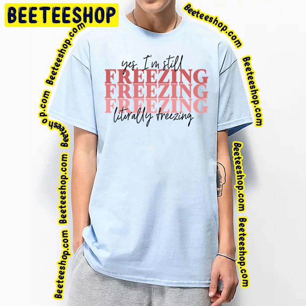 Red Text Freezing Logo Trending Unisex T-Shirt Red Text Freezing Logo Trending Unisex T-Shirt