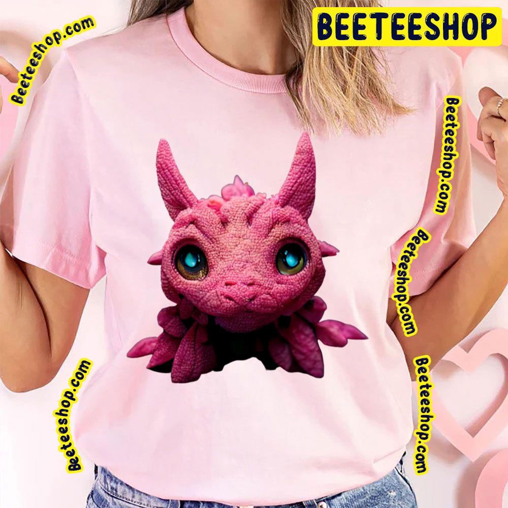 Retro Art Cute Dragon Pink Trending Unisex T-Shirt Retro Art Cute Dragon Pink Trending Unisex T-Shirt