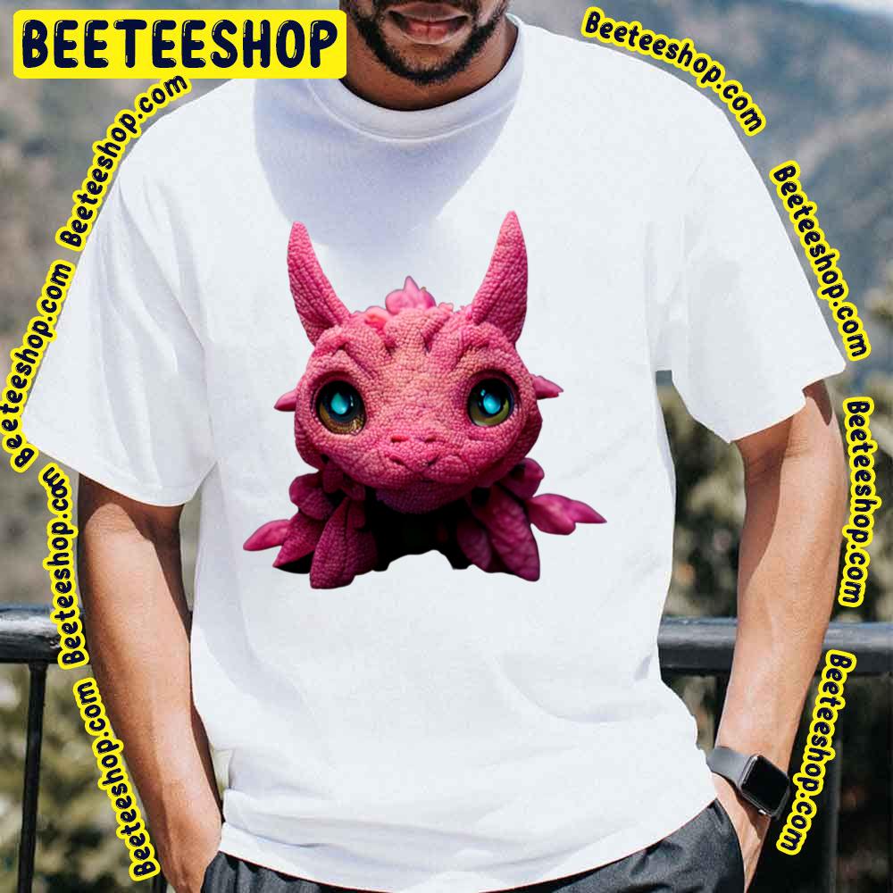 Retro Art Cute Dragon Pink Trending Unisex T-Shirt Retro Art Cute Dragon Pink Trending Unisex T-Shirt