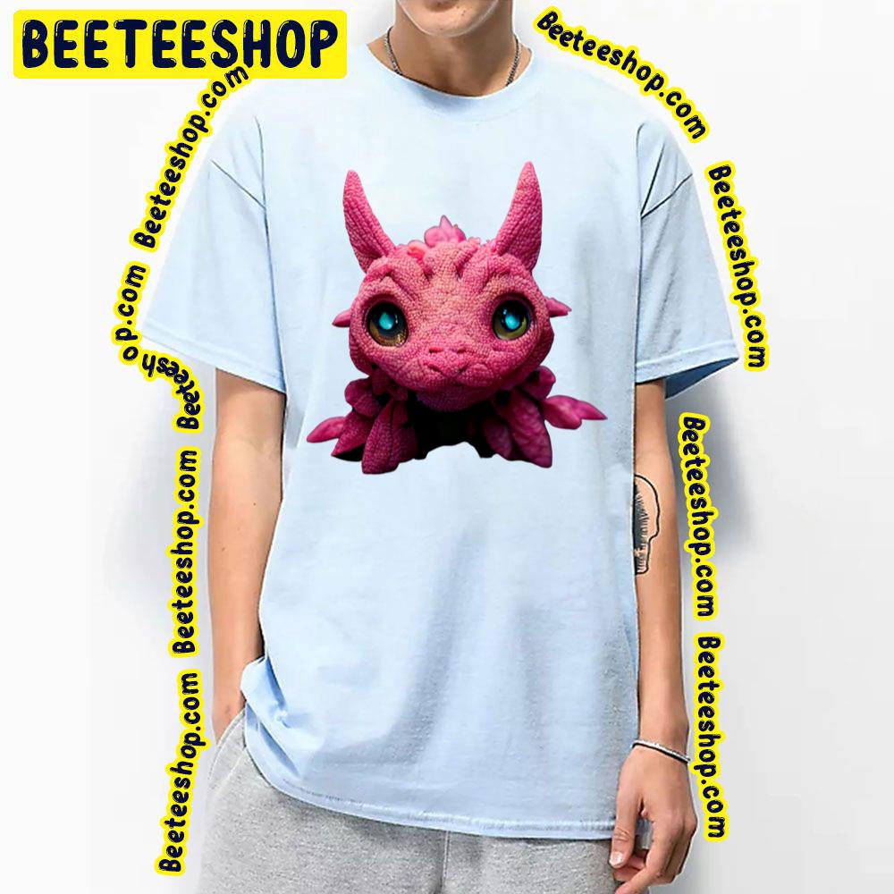 Retro Art Cute Dragon Pink Trending Unisex T-Shirt Retro Art Cute Dragon Pink Trending Unisex T-Shirt