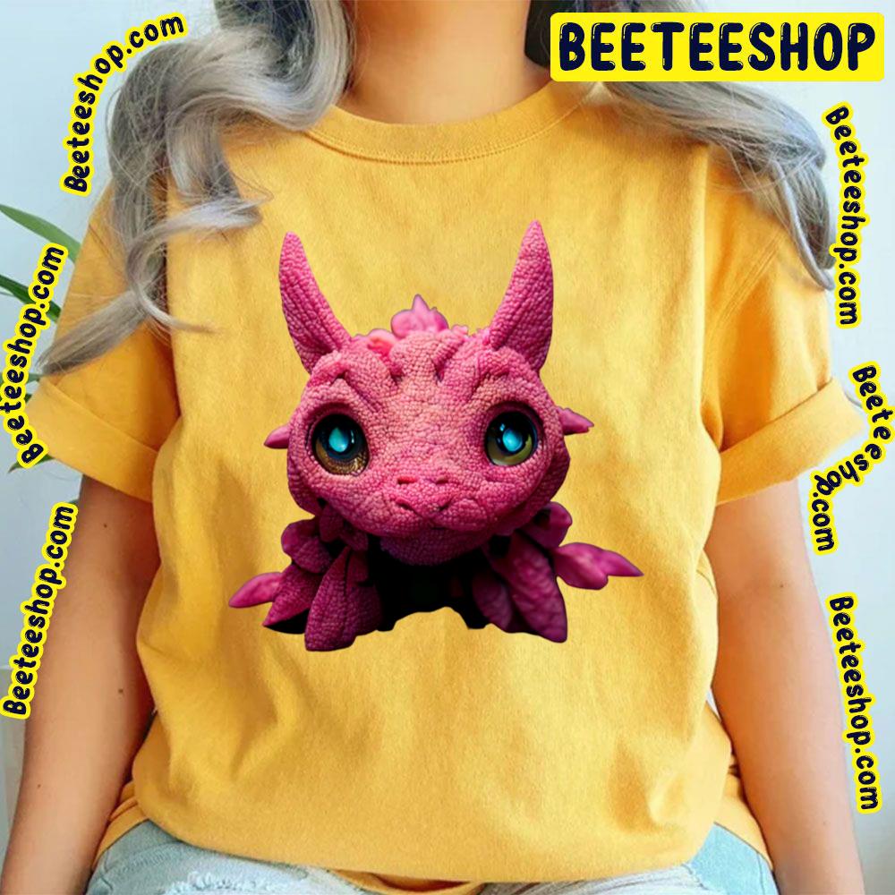 Retro Art Cute Dragon Pink Trending Unisex T-Shirt Retro Art Cute Dragon Pink Trending Unisex T-Shirt