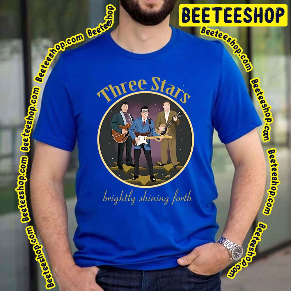 Retro Art Three Stars Buddy Holly Trending Unisex T-Shirt Retro Art Three Stars Buddy Holly Trending Unisex T-Shirt
