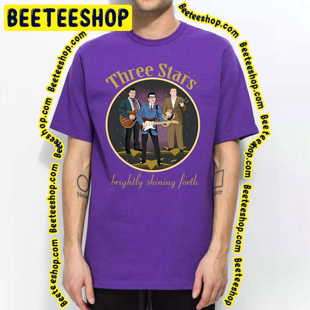 Retro Art Three Stars Buddy Holly Trending Unisex T-Shirt Retro Art Three Stars Buddy Holly Trending Unisex T-Shirt
