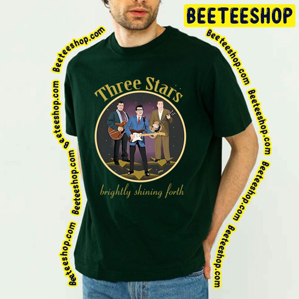 Retro Art Three Stars Buddy Holly Trending Unisex T-Shirt Retro Art Three Stars Buddy Holly Trending Unisex T-Shirt