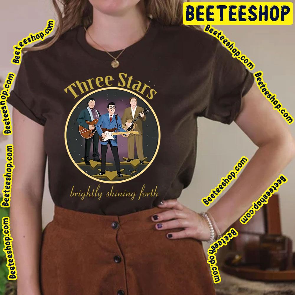 Retro Art Three Stars Buddy Holly Trending Unisex T-Shirt Retro Art Three Stars Buddy Holly Trending Unisex T-Shirt