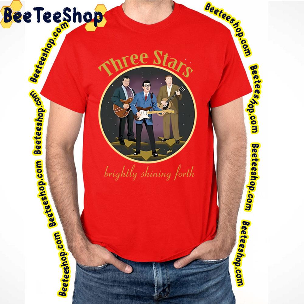 Retro Art Three Stars Buddy Holly Trending Unisex T-Shirt Retro Art Three Stars Buddy Holly Trending Unisex T-Shirt