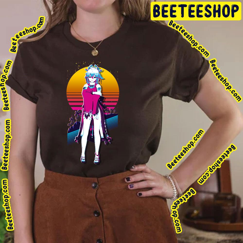 Retro Art Yae Genshin Miko Trending Unisex T-Shirt Retro Art Yae Genshin Miko Trending Unisex T-Shirt