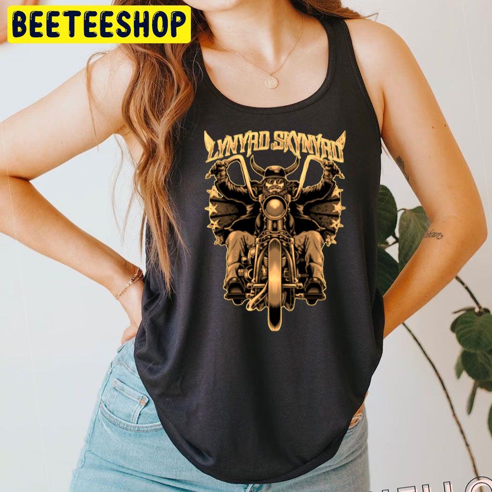 Retro Brown Art Skull Bike Lynyad Trending Unisex T-Shirt Retro Brown Art Skull Bike Lynyad Trending Unisex T-Shirt