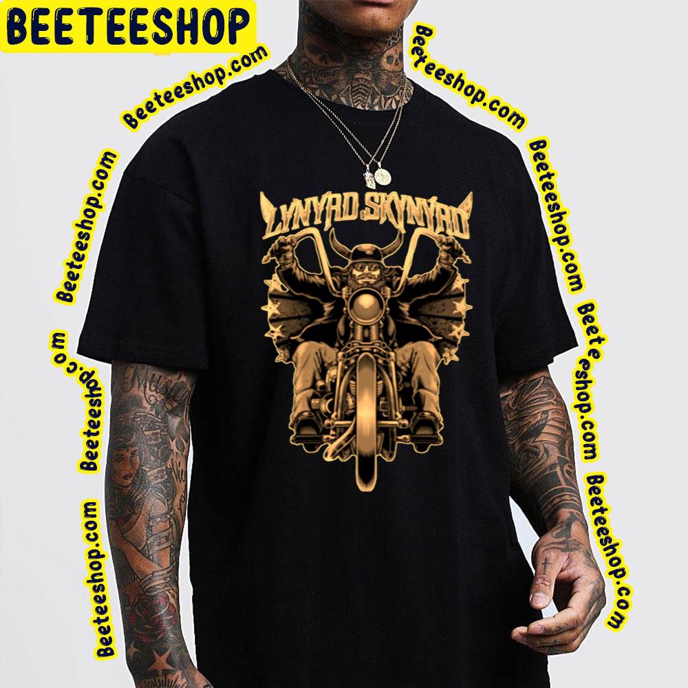 Retro Brown Art Skull Bike Lynyad Trending Unisex T-Shirt Retro Brown Art Skull Bike Lynyad Trending Unisex T-Shirt