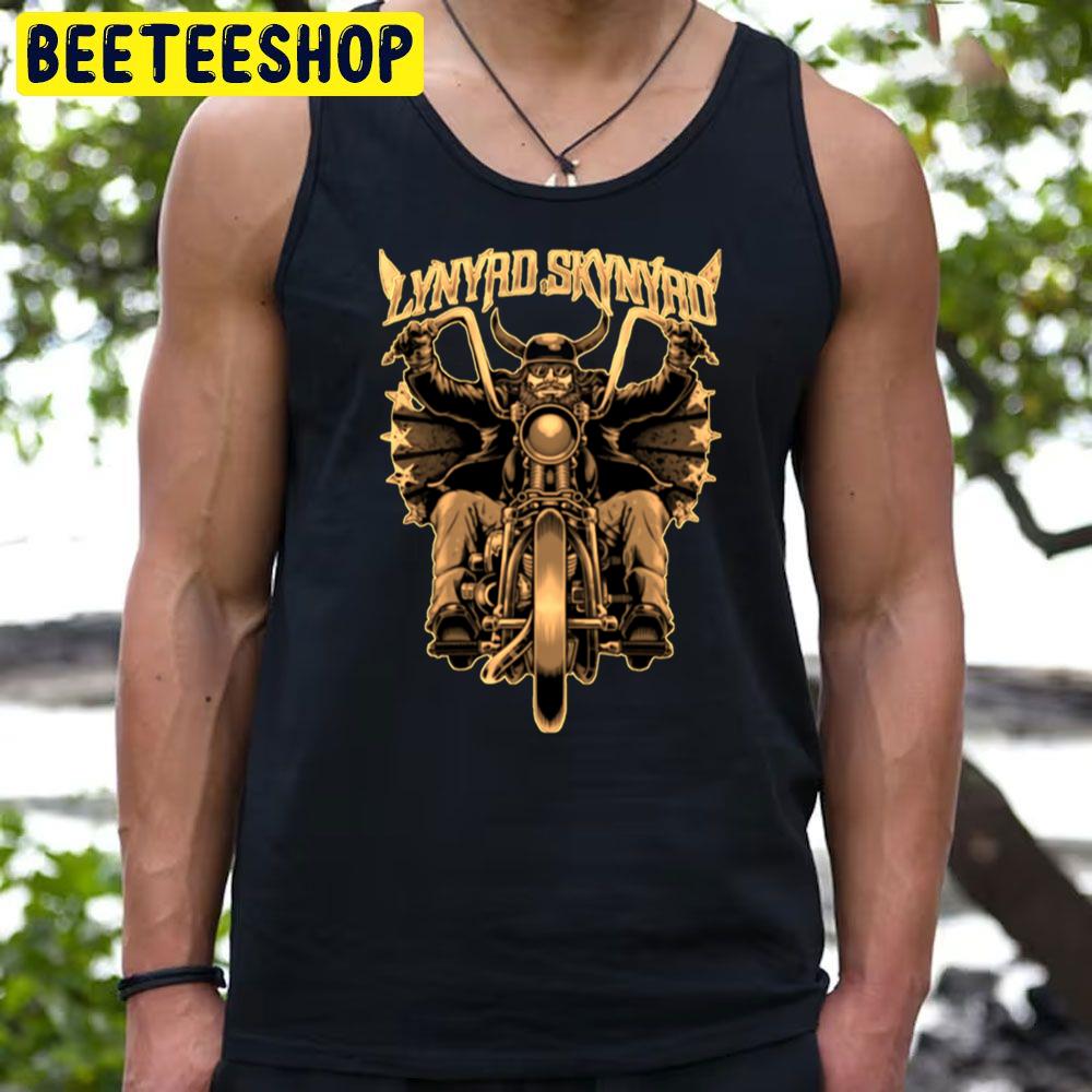 Retro Brown Art Skull Bike Lynyad Trending Unisex T-Shirt Retro Brown Art Skull Bike Lynyad Trending Unisex T-Shirt