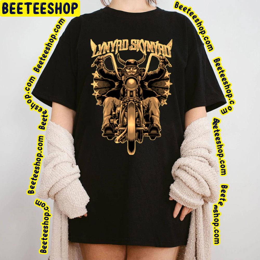 Retro Brown Art Skull Bike Lynyad Trending Unisex T-Shirt Retro Brown Art Skull Bike Lynyad Trending Unisex T-Shirt