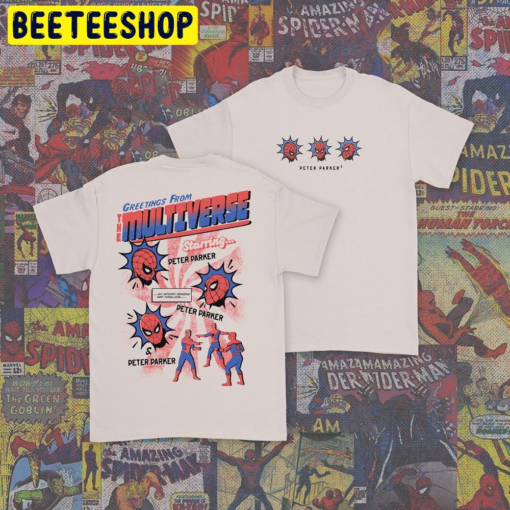 Retro-Inspired Spidey Multiverse Double Sided Trending Unisex T-Shirt Retro-Inspired Spidey Multiverse Double Sided Trending Unisex T-Shirt