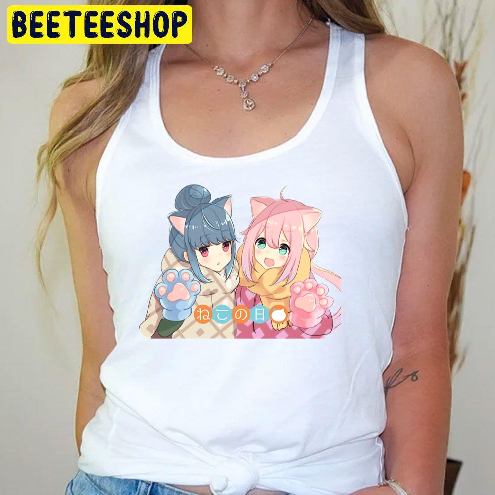 Rin And Nadeshiko Cat Girls Yuru Camp Trending Unisex T-Shirt Rin And Nadeshiko Cat Girls Yuru Camp Trending Unisex T-Shirt