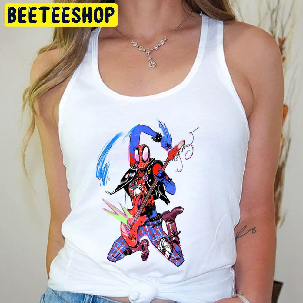 Spider Punk With Guitar Spiderverse Movie Trending Unisex T-Shirt Spider Punk With Guitar Spiderverse Movie Trending Unisex T-Shirt