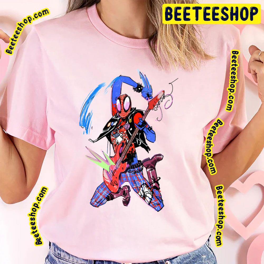 Spider Punk With Guitar Spiderverse Movie Trending Unisex T-Shirt Spider Punk With Guitar Spiderverse Movie Trending Unisex T-Shirt