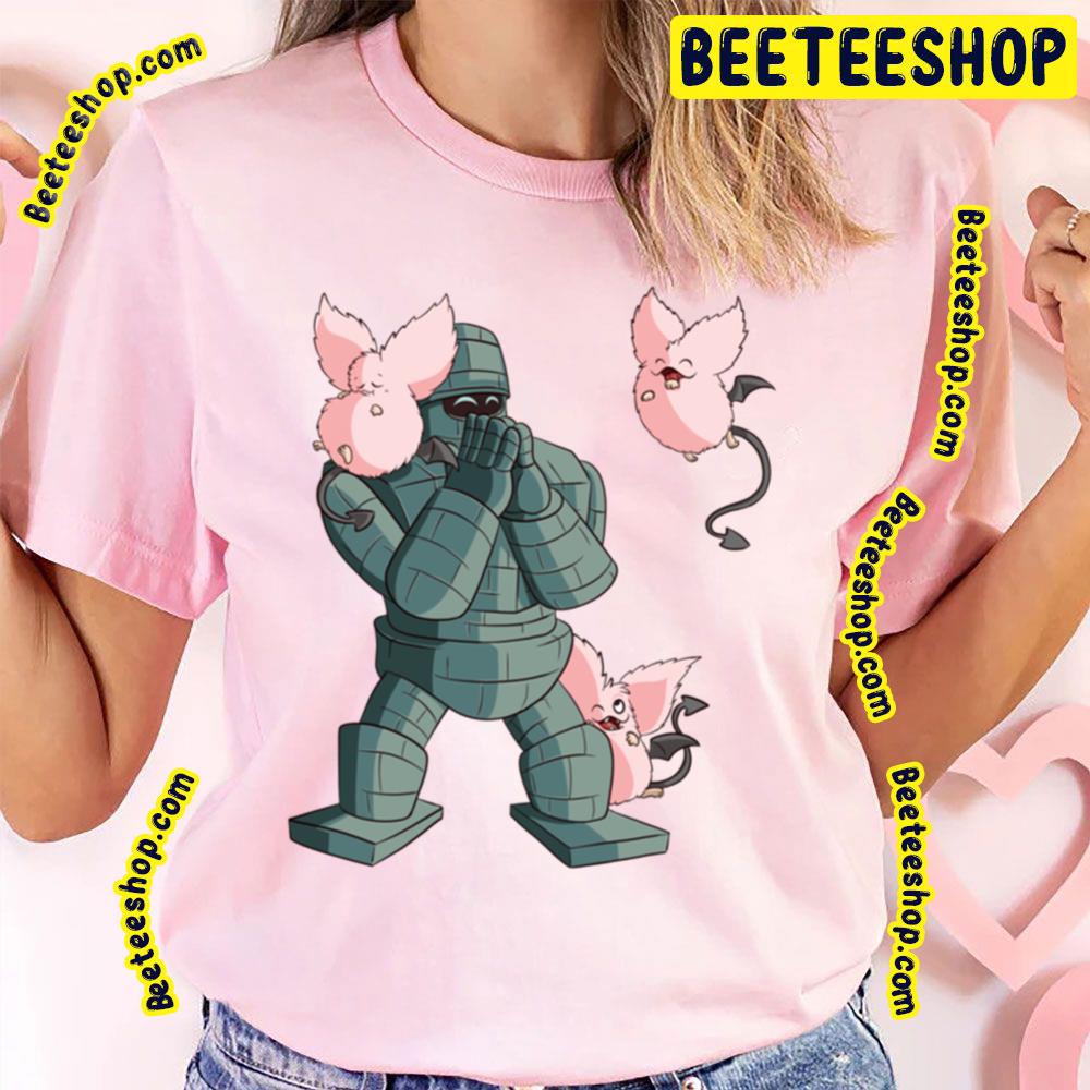 Stone Golem And Pink Sanguini Dragon Quest Game Trending Unisex T-Shirt Stone Golem And Pink Sanguini Dragon Quest Game Trending Unisex T-Shirt