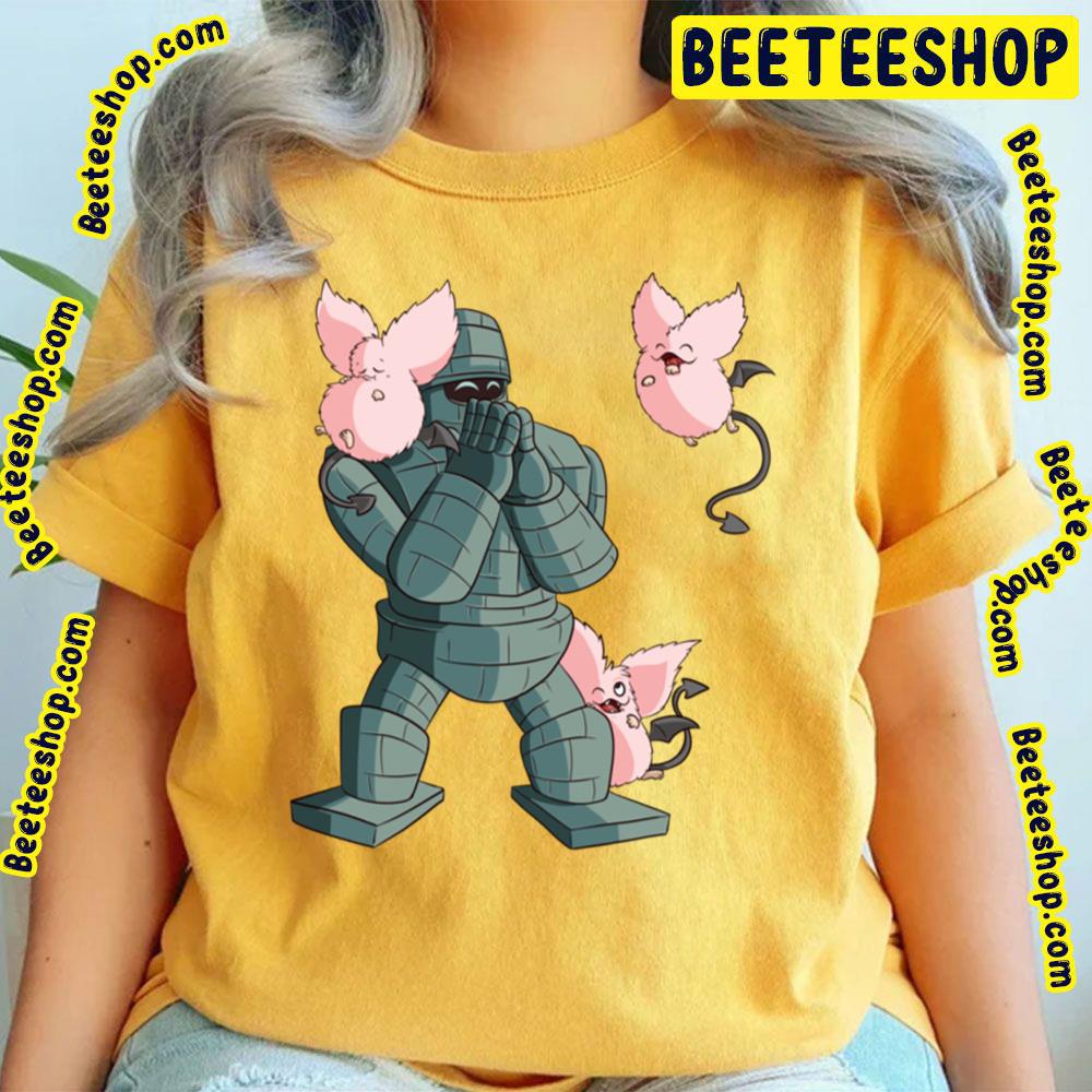 Stone Golem And Pink Sanguini Dragon Quest Game Trending Unisex T-Shirt Stone Golem And Pink Sanguini Dragon Quest Game Trending Unisex T-Shirt