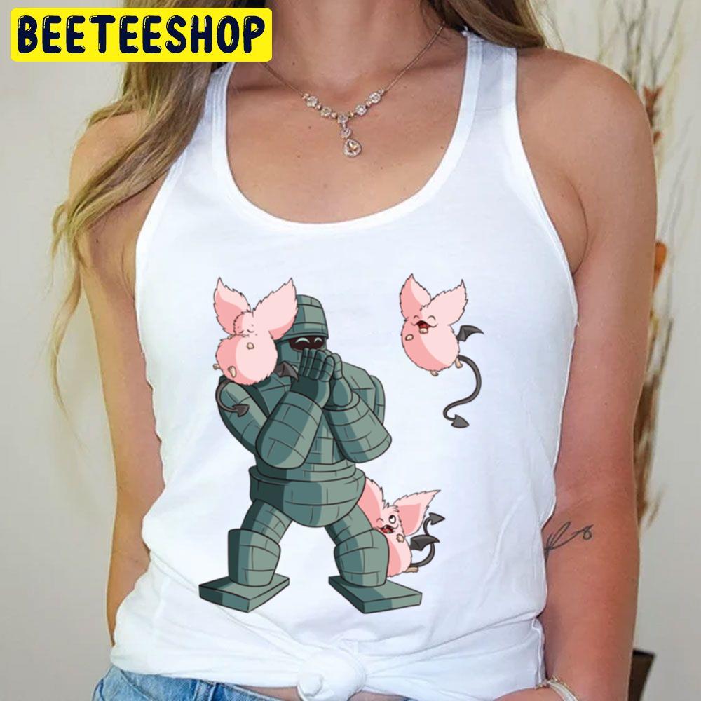 Stone Golem And Pink Sanguini Dragon Quest Game Trending Unisex T-Shirt Stone Golem And Pink Sanguini Dragon Quest Game Trending Unisex T-Shirt
