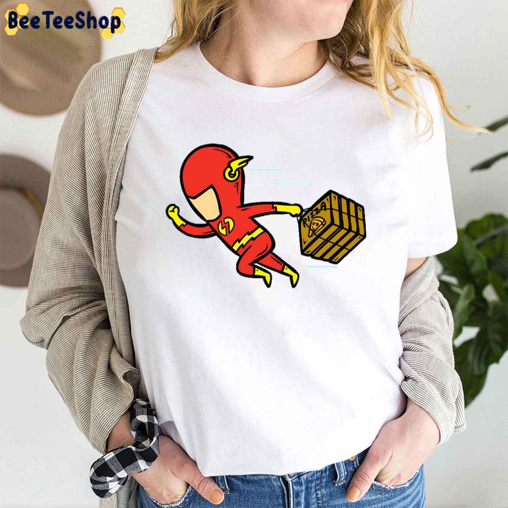 The Flash With Pizza Trending Unisex T-Shirt The Flash With Pizza Trending Unisex T-Shirt