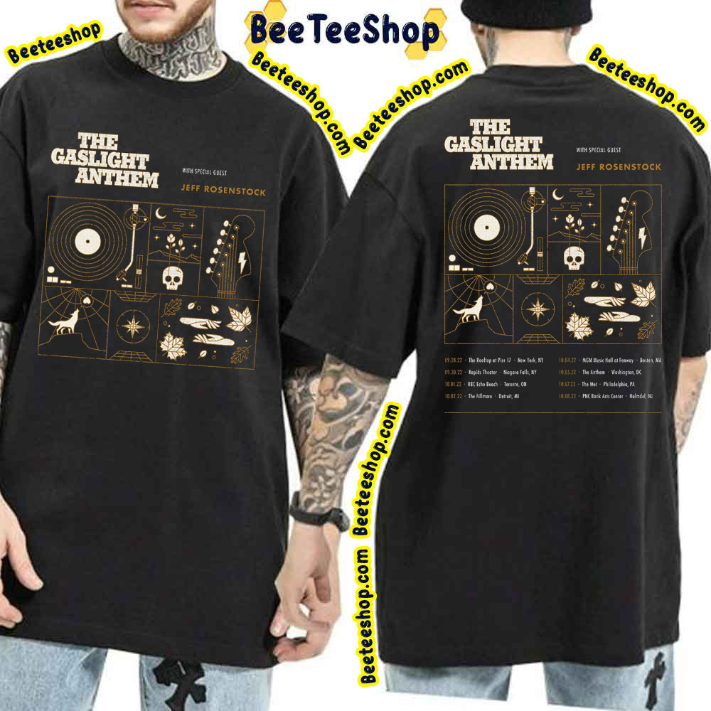 The Gaslight Anthem With Jeff Rosenstock 2022 Double Sided Trending Unisex T-Shirt The Gaslight Anthem With Jeff Rosenstock 2022 Double Sided Trending Unisex T-Shirt