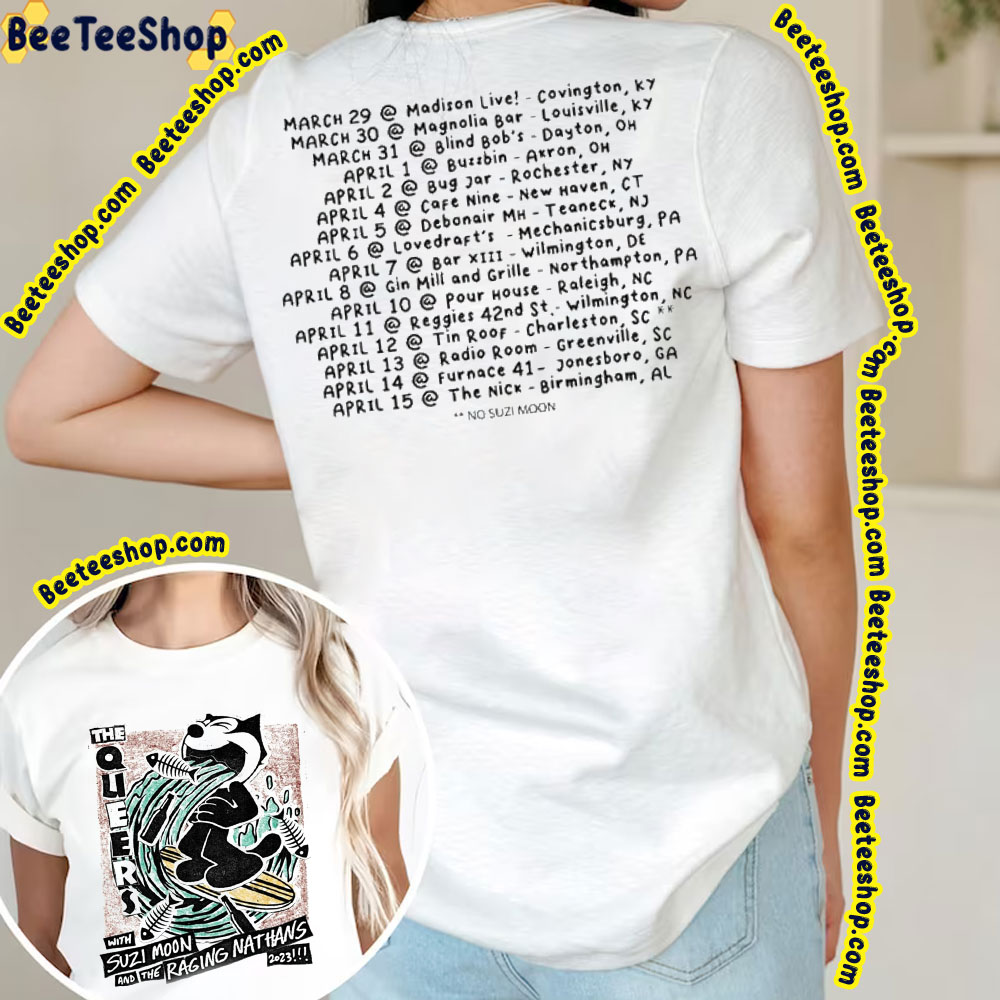 The Queers With The Suzi Moon And The Raging Nathans 2023 Double Sided Trending Unisex T-Shirt The Queers With The Suzi Moon And The Raging Nathans 2023 Double Sided Trending Unisex T-Shirt