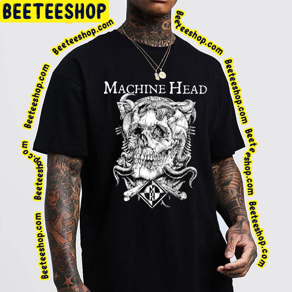 White Art Skull Machine Head Trending Unisex T-Shirt White Art Skull Machine Head Trending Unisex T-Shirt