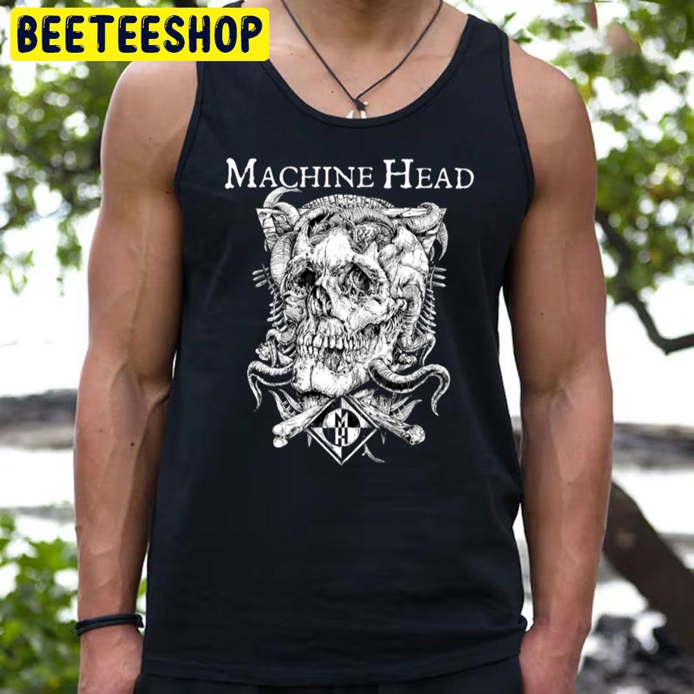 White Art Skull Machine Head Trending Unisex T-Shirt White Art Skull Machine Head Trending Unisex T-Shirt