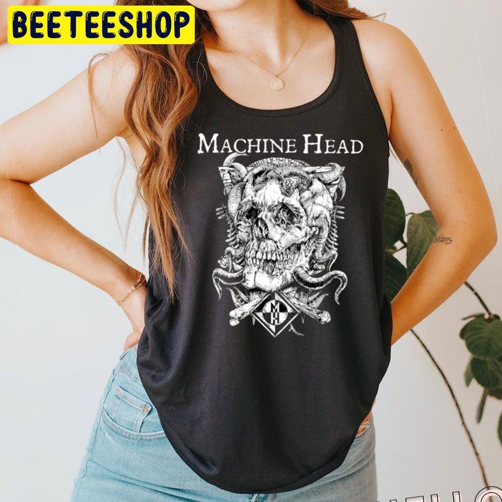 White Art Skull Machine Head Trending Unisex T-Shirt White Art Skull Machine Head Trending Unisex T-Shirt