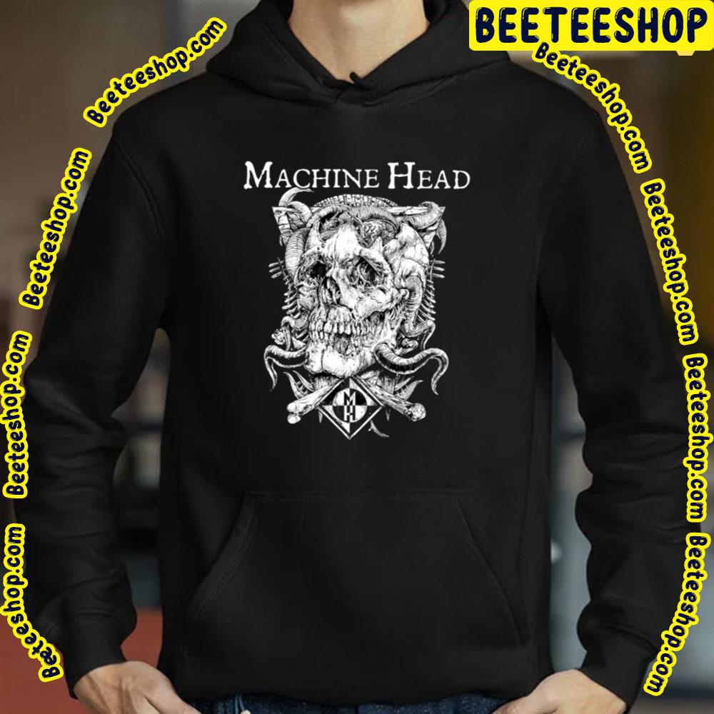 White Art Skull Machine Head Trending Unisex T-Shirt White Art Skull Machine Head Trending Unisex T-Shirt