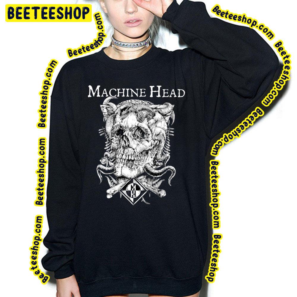 White Art Skull Machine Head Trending Unisex T-Shirt White Art Skull Machine Head Trending Unisex T-Shirt