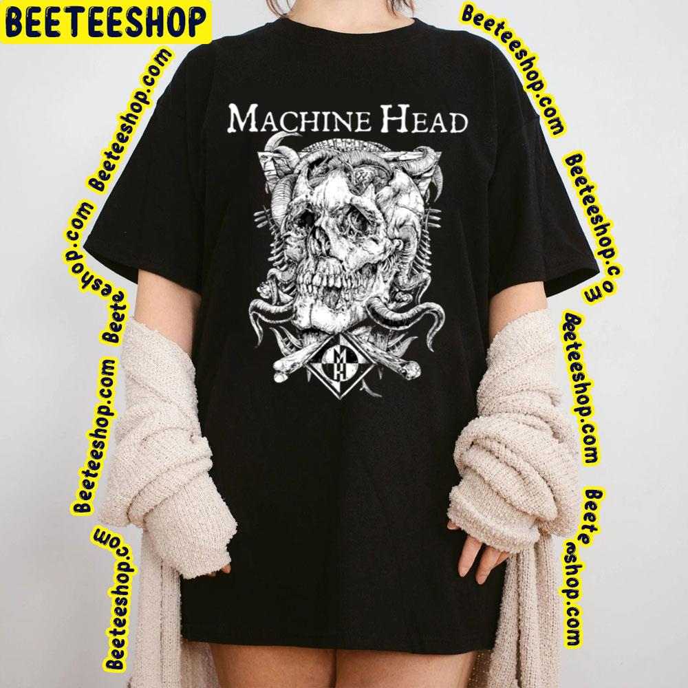 White Art Skull Machine Head Trending Unisex T-Shirt White Art Skull Machine Head Trending Unisex T-Shirt