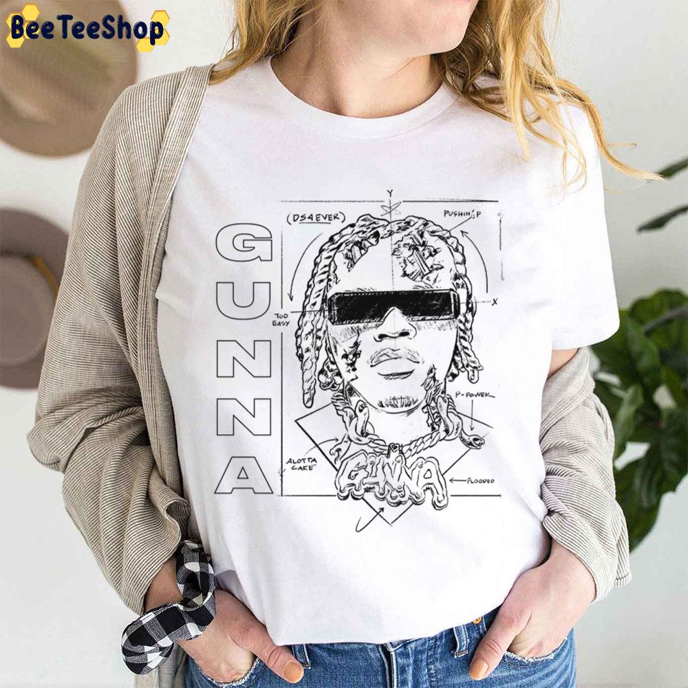 White Art The Face Gunna Trending Unisex T-Shirt White Art The Face Gunna Trending Unisex T-Shirt