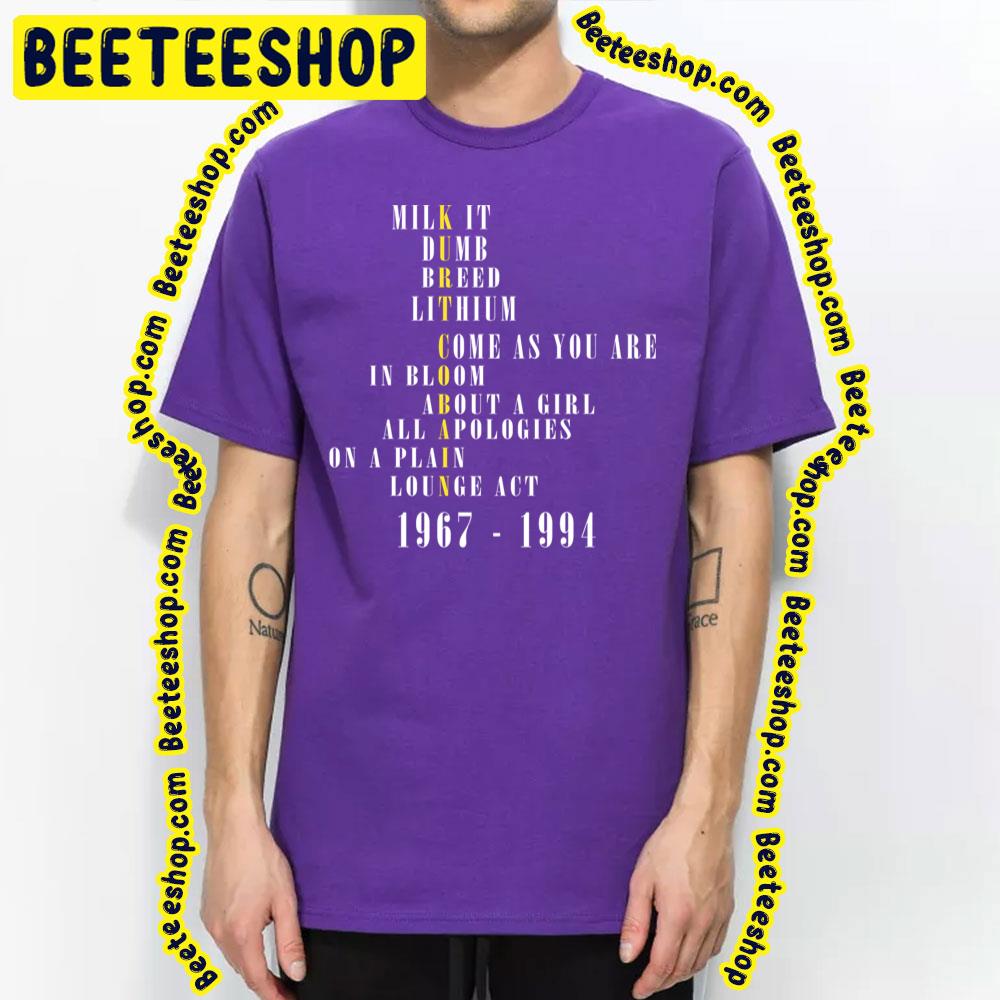 Yellow Text Kurt Cobain Trending Unisex T-Shirt Yellow Text Kurt Cobain Trending Unisex T-Shirt
