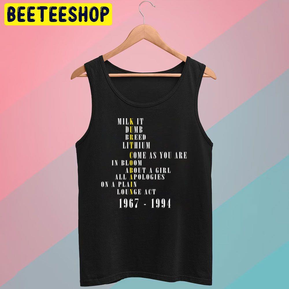 Yellow Text Kurt Cobain Trending Unisex T-Shirt Yellow Text Kurt Cobain Trending Unisex T-Shirt