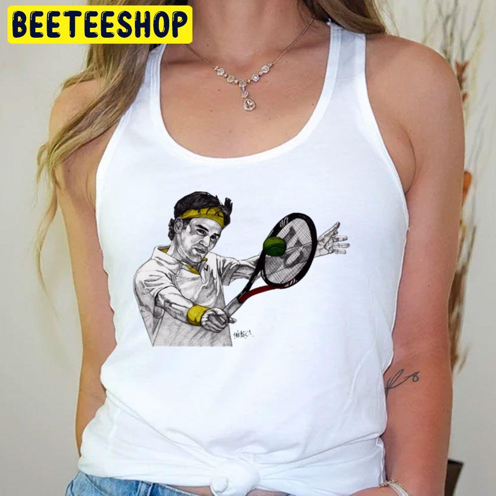 Black Outline Roger Federer Trending Unisex T-Shirt Black Outline Roger Federer Trending Unisex T-Shirt