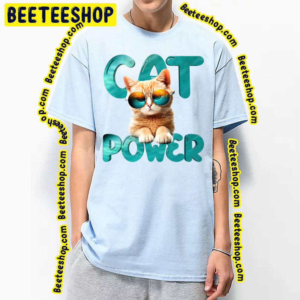 Blue Art Cat Power Trending Unisex T-Shirt Blue Art Cat Power Trending Unisex T-Shirt