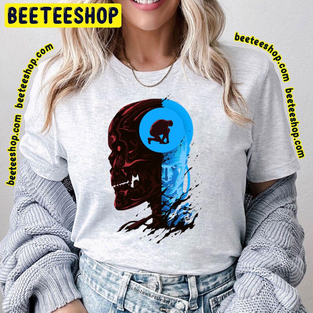 Blue Skull Terminator 2 Judgment Day Trending Unisex T-Shirt Blue Skull Terminator 2 Judgment Day Trending Unisex T-Shirt