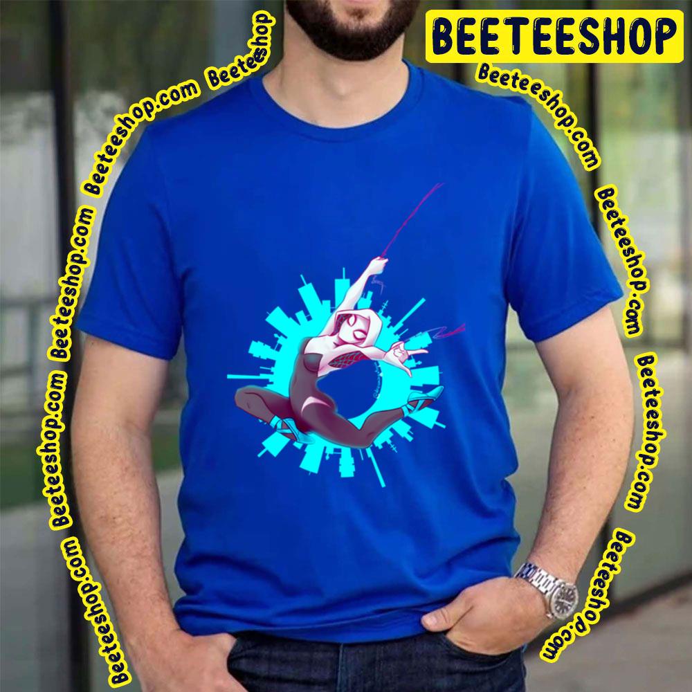 Blue Style Gwen Spiderverse Movie Trending Unisex T-Shirt Blue Style Gwen Spiderverse Movie Trending Unisex T-Shirt