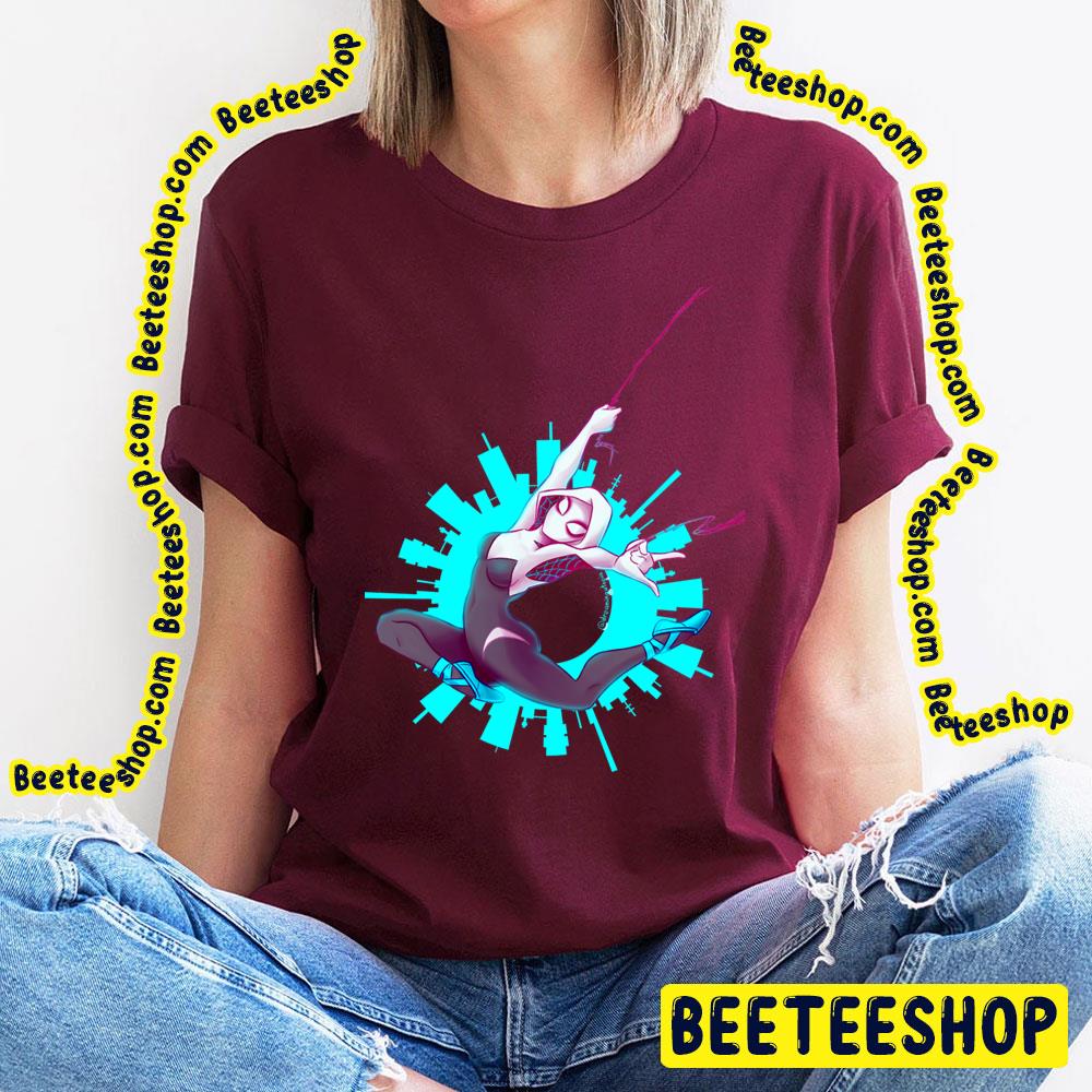 Blue Style Gwen Spiderverse Movie Trending Unisex T-Shirt Blue Style Gwen Spiderverse Movie Trending Unisex T-Shirt