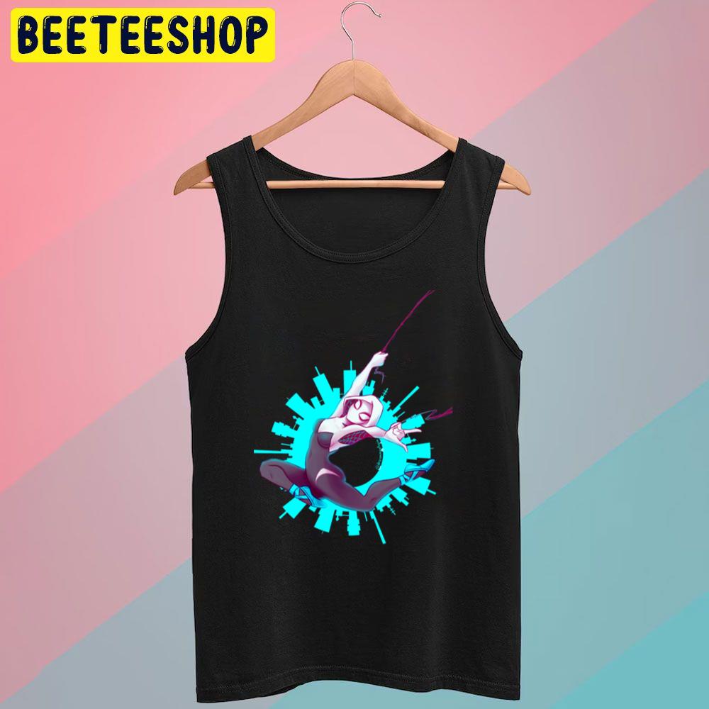 Blue Style Gwen Spiderverse Movie Trending Unisex T-Shirt Blue Style Gwen Spiderverse Movie Trending Unisex T-Shirt