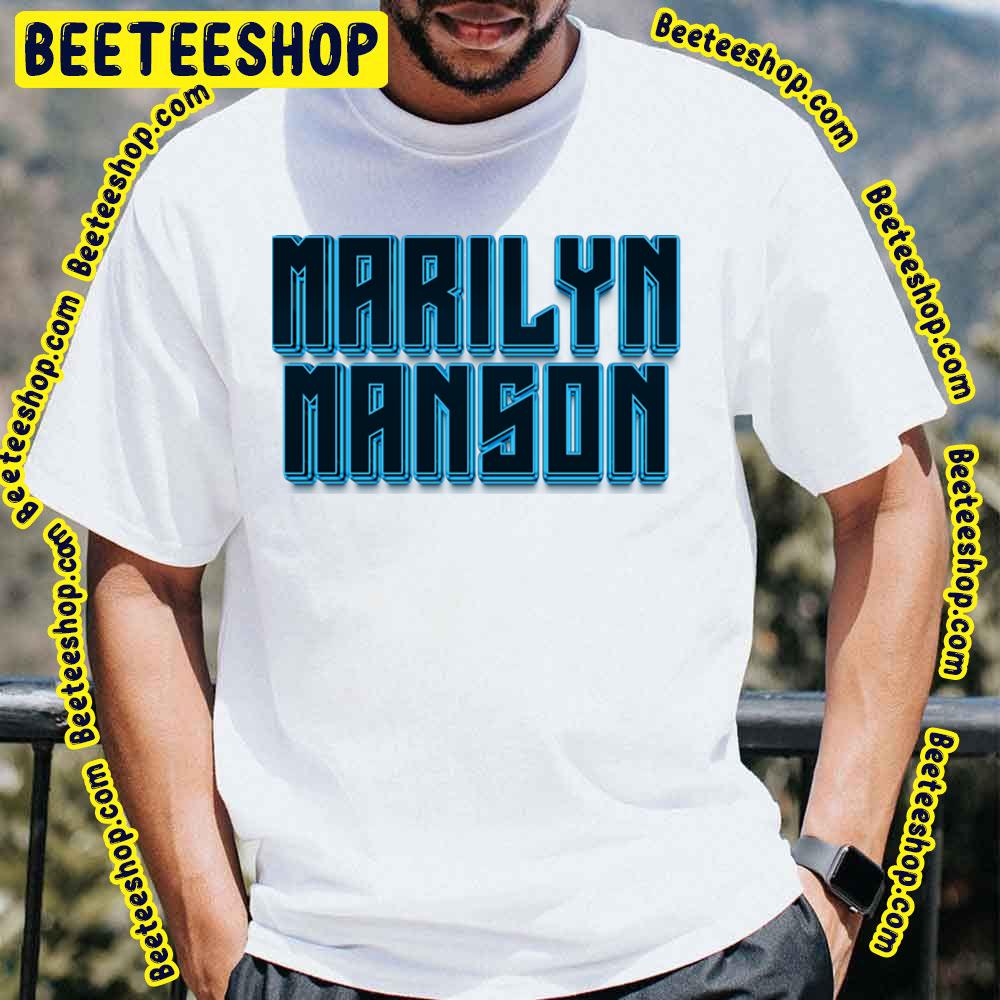 Blue Text Marilyn Manson Trending Unisex T-Shirt Blue Text Marilyn Manson Trending Unisex T-Shirt