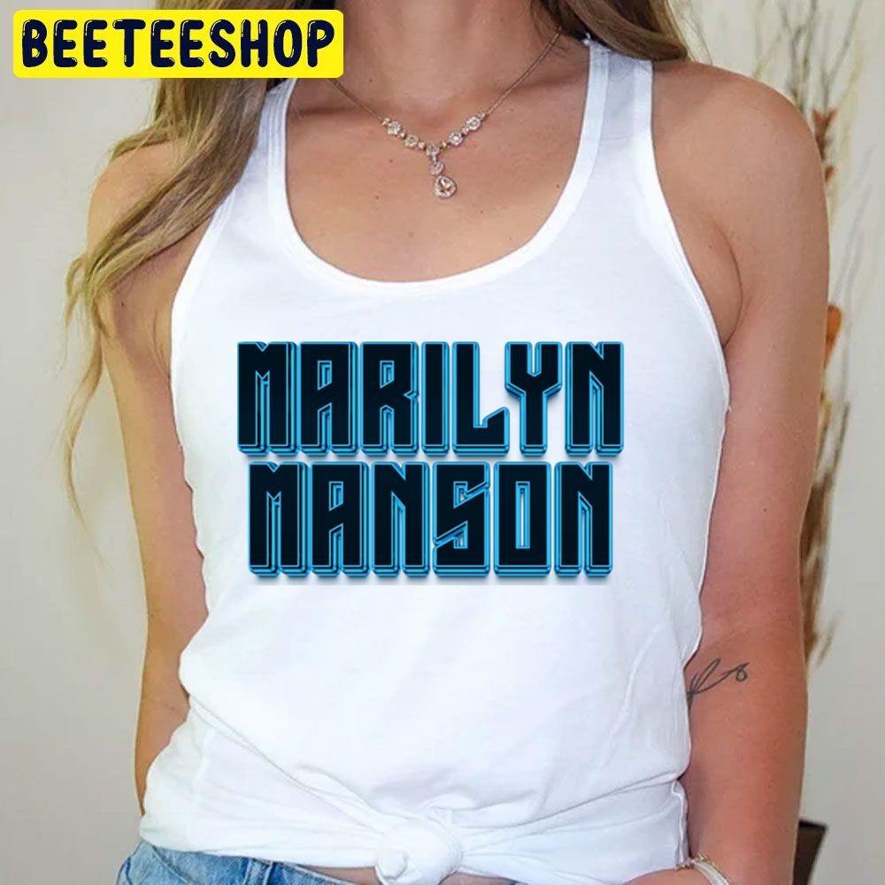 Blue Text Marilyn Manson Trending Unisex T-Shirt Blue Text Marilyn Manson Trending Unisex T-Shirt