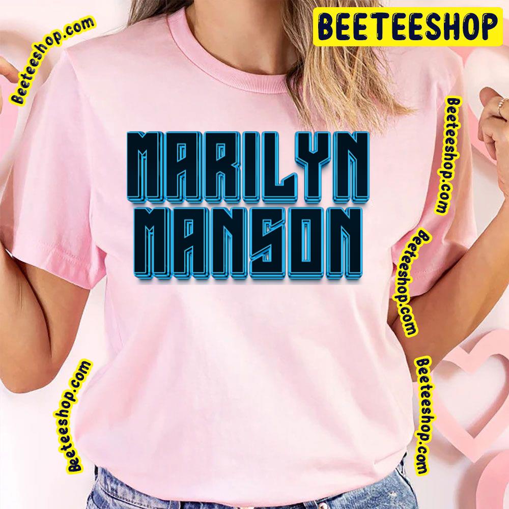 Blue Text Marilyn Manson Trending Unisex T-Shirt Blue Text Marilyn Manson Trending Unisex T-Shirt