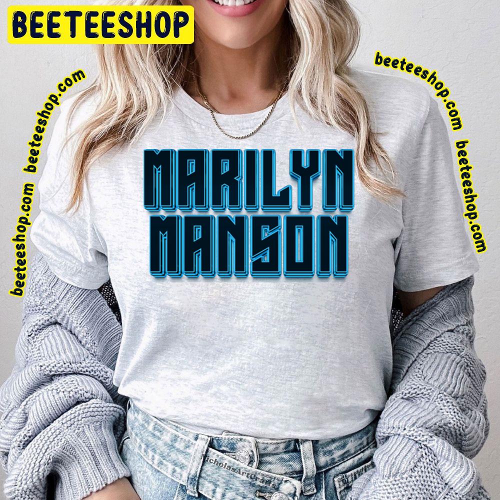Blue Text Marilyn Manson Trending Unisex T-Shirt Blue Text Marilyn Manson Trending Unisex T-Shirt