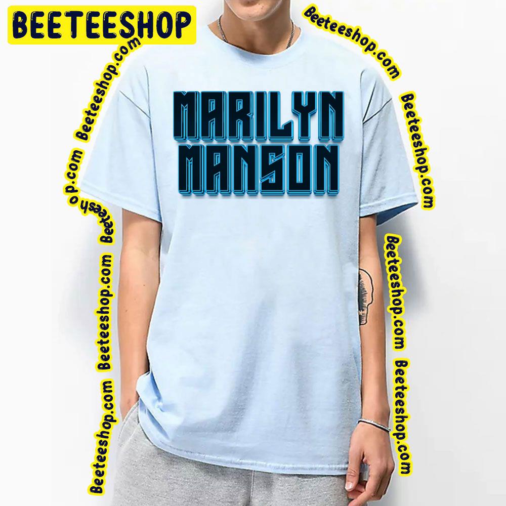 Blue Text Marilyn Manson Trending Unisex T-Shirt Blue Text Marilyn Manson Trending Unisex T-Shirt