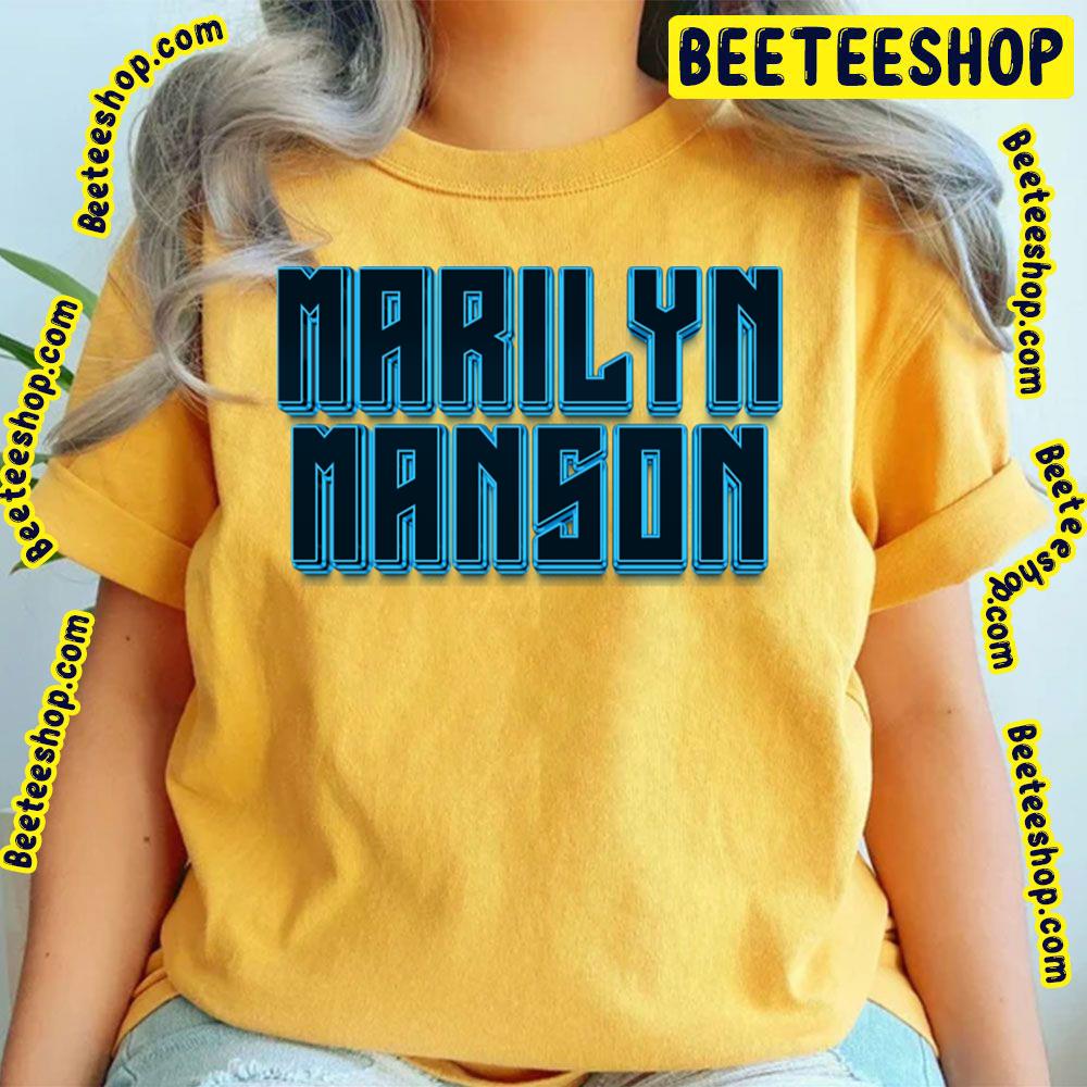 Blue Text Marilyn Manson Trending Unisex T-Shirt Blue Text Marilyn Manson Trending Unisex T-Shirt