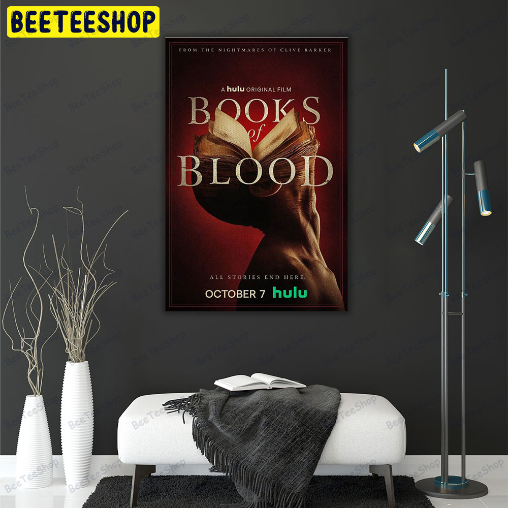 Books Of Blood Clive Barker Hulu Movie Portrait Canvas Books Of Blood Clive Barker Hulu Movie Portrait Canvas